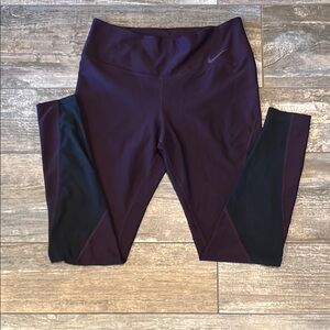 Nike Purple and Black Leggings